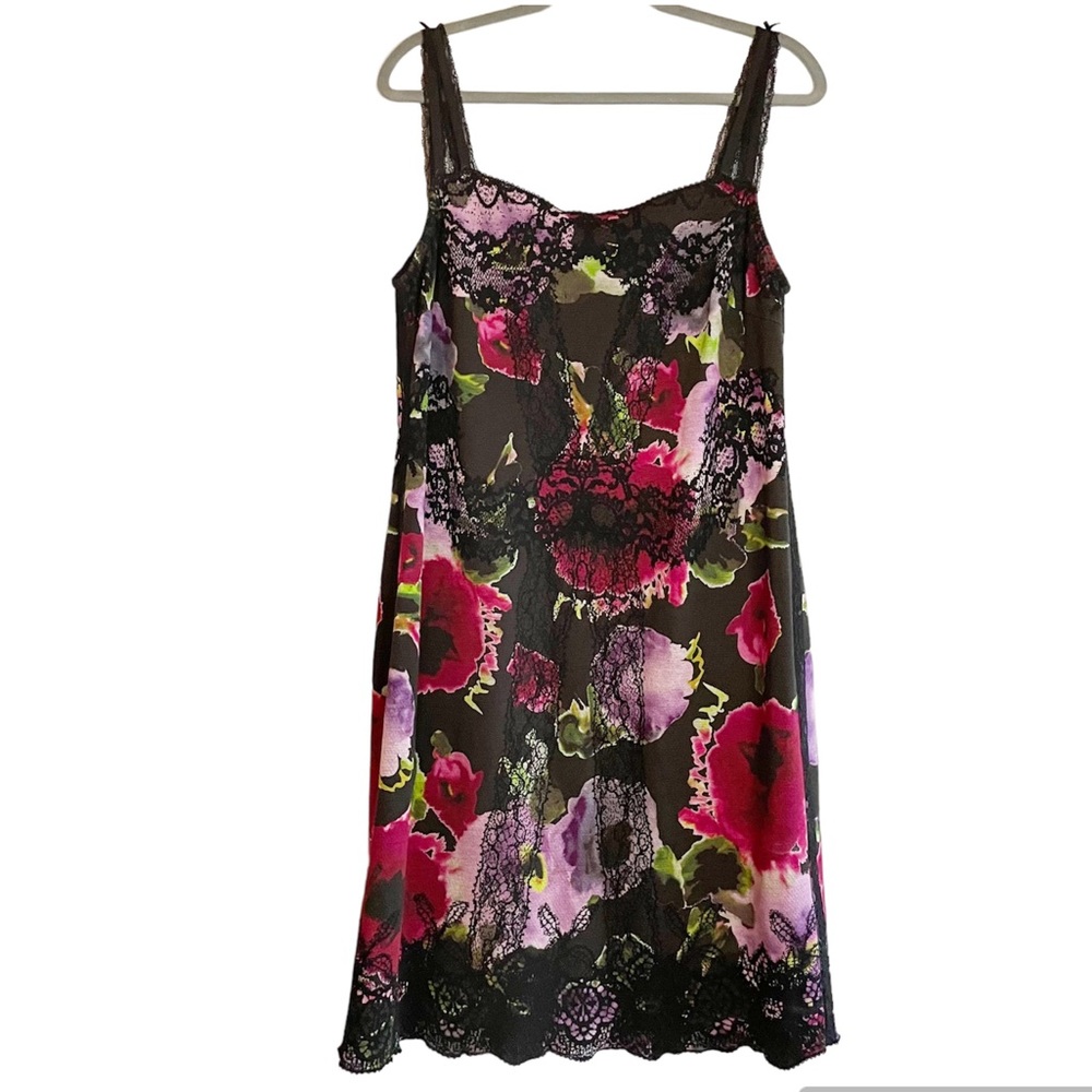 Marc Cain Bodycon Dress Floral Lace Trim Wool Blend Sleeveless Size 12 US 42 UK